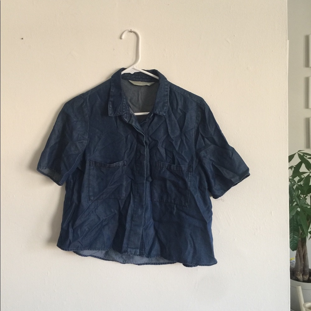 ZARA Dark Denim Button up